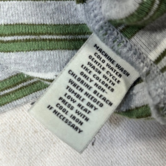 Polo Jeans Company Ralph Lauren Striped Polo Shirt Gray Green Mens XL - Picture 8 of 10